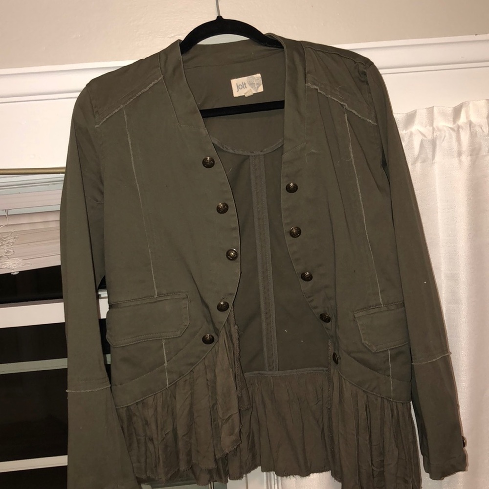 Army green jacket worn once!